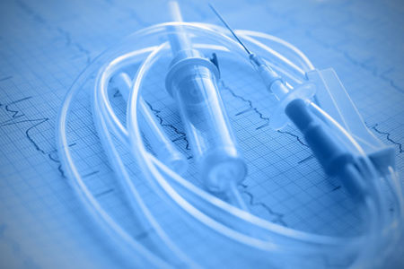 IV sedation tubes and needle