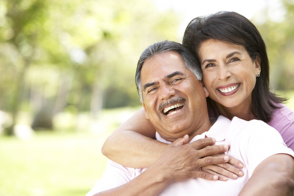 happy older hispanic couple